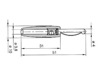 VERMOGEN VERBINDING 4mm MET SCHROEF / GROEN (VON 20)