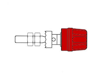 4mm AANSLUITKLEM MET GEISOLEERDE KOP / ROOD (PK10A)