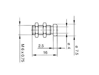 LICHT METALEN 4mm BUS / VERNIKKELDE MESSING (BU 10A)