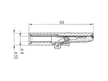 GEISOLEERDE KROKODILLENKLEM 4mm 6A / ZWART (AK 10)