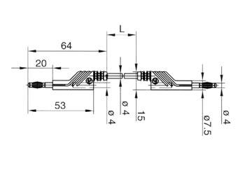 MEETSNOER 4mm 100cm / ZWART (MLN SIL 100/1)