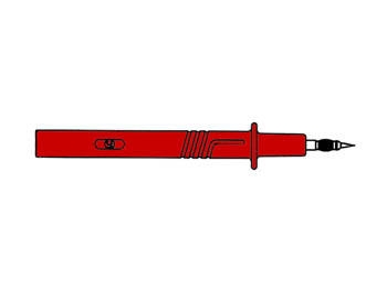 BEVEILIGDE DUALE FUNCTIE TEST PROBE 4mm / ROOD (PRÜF 2700)