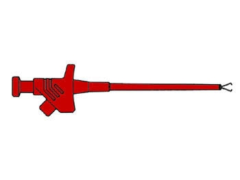 FLEXIBELE KLEMTESTPEN / ROOD (KLEPS 30)