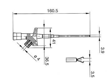 FLEXIBELE KLEMTESTPEN / ZWART (KLEPS 2600)