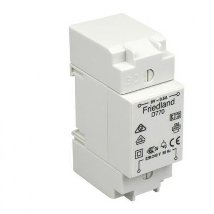 Honeywell Beltrafo 8V 0,5A D770 DIN-rail