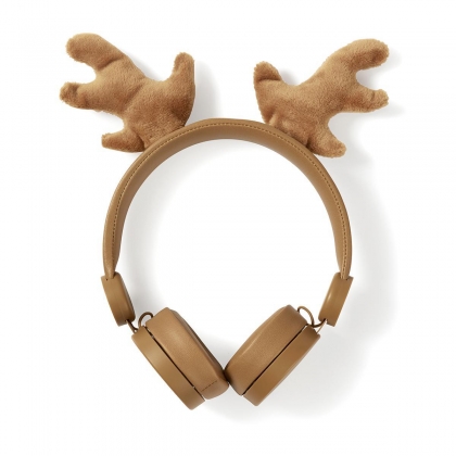 Bedrade Koptelefoon | 1,2 m Ronde Kabel | On-Ear | Afneembare Magnetische Oren | Rudy Reindeer | Bruin