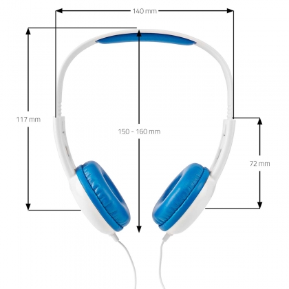 Bedrade On-ear Koptelefoon | 3,5 mm | Kabellengte: 1.20 m | 82 dB | Blauw