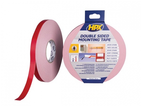Spiegel bevestigingstape - wit 19mm x 25m