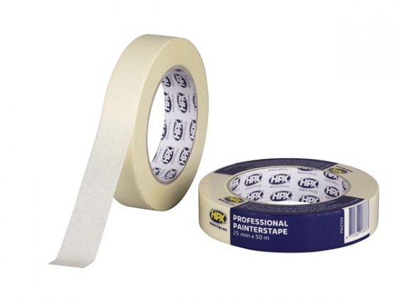 Masking tape 60°C - crèmewit 25mm x 50m
