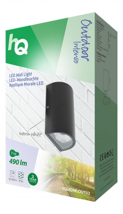 LED Wandlamp voor Buiten 11 W 490 lm Zwart