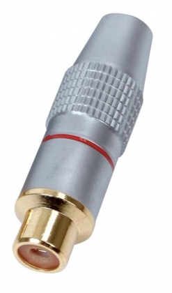 HIGH END FEMALE RCA AUDIO SOCKET ROOD