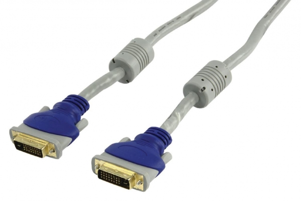 DVI Kabel DVI-D 24+1-Pins Male - DVI-D 24+1-Pins Male 1.80 m Grijs