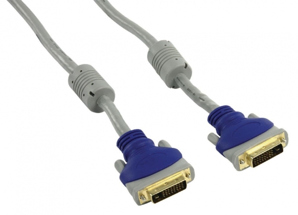 DVI Kabel DVI-D 24+1-Pins Male - DVI-D 24+1-Pins Male 1.80 m Grijs