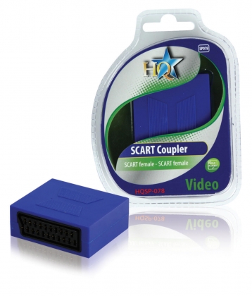 SCART Adapter SCART Female - SCART Female Blauw