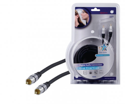 Digitale Audiokabel RCA Male - RCA Male 10.0 m Donkergrijs