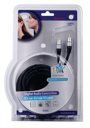Digitale Audiokabel RCA Male - RCA Male 10.0 m Donkergrijs