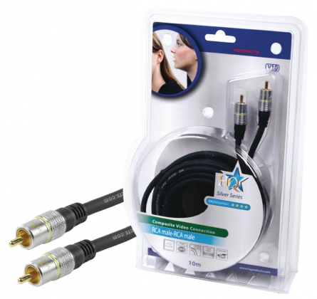 Composiet Videokabel RCA Male - RCA Male 10.0 m Donkergrijs