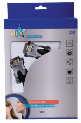 VGA Kabel VGA Male - VGA Male 10.0 m Donkergrijs