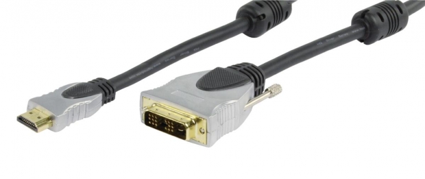 High Speed HDMI Kabel HDMI-Connector - DVI-D 18+1-Pins Male 20.0 m Donkergrijs