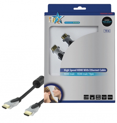 High Speed HDMI kabel met Ethernet HDMI-Connector - HDMI-Connector 10.0 m Donkergrijs