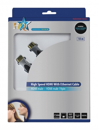 High Speed HDMI kabel met Ethernet HDMI-Connector - HDMI-Connector 10.0 m Donkergrijs