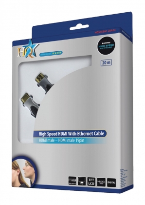 High Speed HDMI kabel met Ethernet HDMI-Connector - HDMI-Connector 20.0 m Donkergrijs