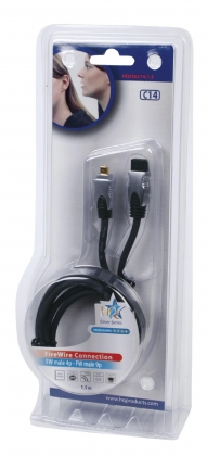 FireWire 400 Kabel FireWire 4-Pins Male - FireWire 9-Pins Male 1.50 m Donkergrijs