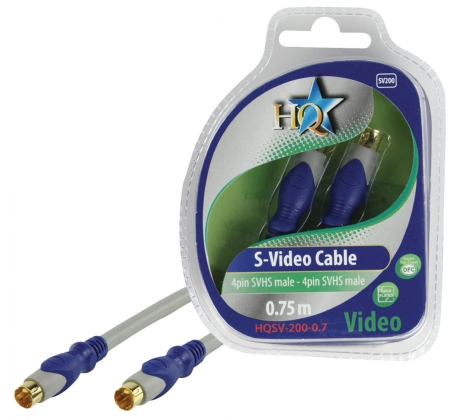 S-Video Kabel S-Video Male - S-Video Male 0.75 m Grijs
