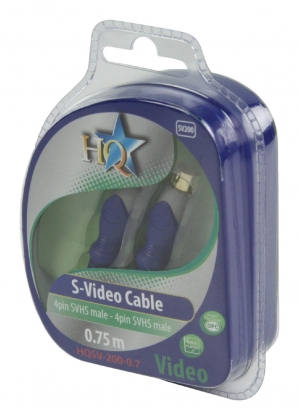 S-Video Kabel S-Video Male - S-Video Male 0.75 m Grijs
