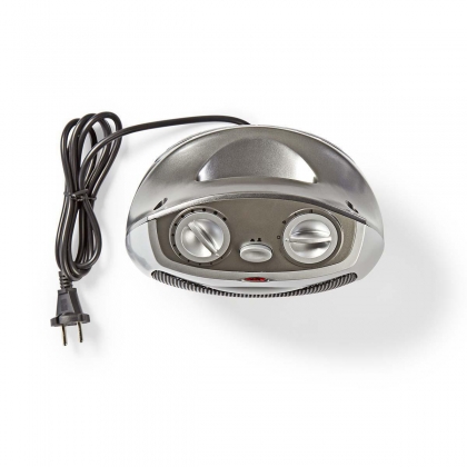 Keramische PTC-Ventilatorkachel | 750 / 1500 W | 2 Verwarmingsmodi | Instelbare thermostaat | Draait automatisch | Oververhittingsbeveiliging | Omvalpreventie