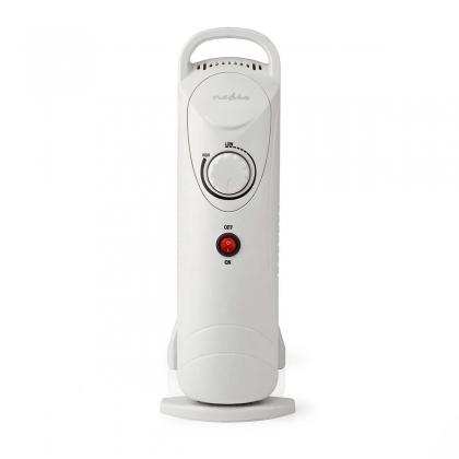 Mobiele Olieradiator | 500 W | 5 Vinnen | Instelbare thermostaat | 1 Warmte Stand | Wit