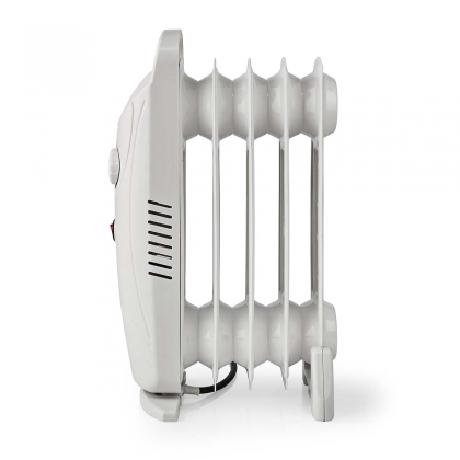Mobiele Olieradiator | 500 W | 5 Vinnen | Instelbare thermostaat | 1 Warmte Stand | Wit