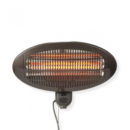 Patio Verwarmer | 2000 W | 3 Warmte Standen | Wandmontage | IP34 | Zwart