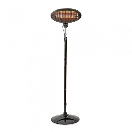 Patio Verwarmer | 2000 W | 3 Warmte Standen | Omvalpreventie | IP34 | Zwart