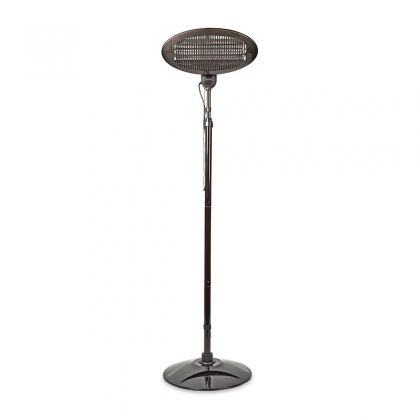 Patio Verwarmer | 2000 W | 3 Warmte Standen | Omvalpreventie | IP34 | Zwart