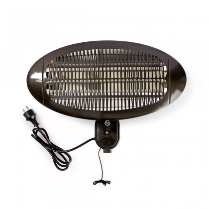 Patio Verwarmer | 2000 W | 3 Warmte Standen | Omvalpreventie | IP34 | Zwart