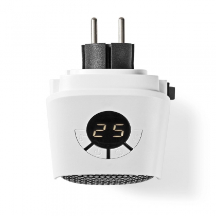 Plug-In Verwarming | 400 W | Instelbare thermostaat | Temperatuurbereik: 15 - 45 °C | LCD | Oververhittingsbeveiliging | Uitschakeltimer: 12 u | Wit / Zwart