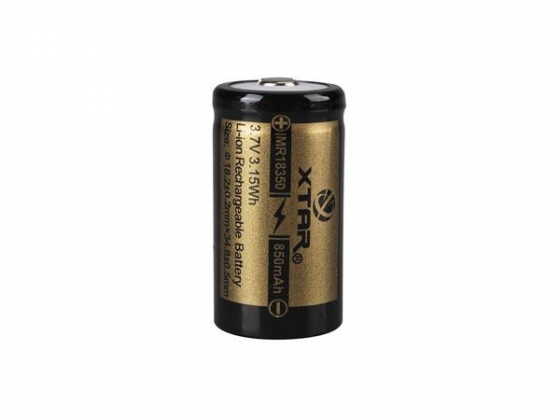 XTAR - OPLAADBARE LITHIUM-ION BATTERIJ 3.7 V - 850 mAh - 18350