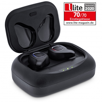 InLine® PURE Air TWS, Bluetooth In-Ear headphones met Qi charge en powerbank functie