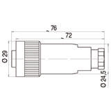 Binder IP67 connector female 7-polig