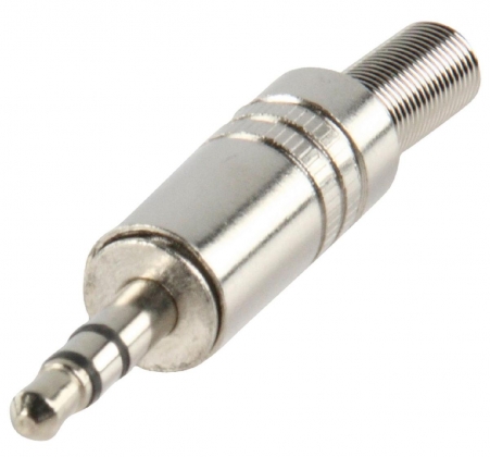 Stereoconnector 3.5 mm Male Zilver