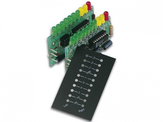 STEREO VU-METER MET 2 x 10 LEDs