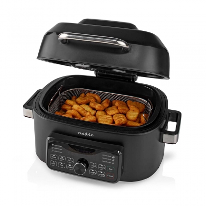 Heteluchtfriteuse | 6 l | Tijdschakelaar: 120 min | Aantal vooraf ingestelde programma's: 7 | Digitaal | Zwart