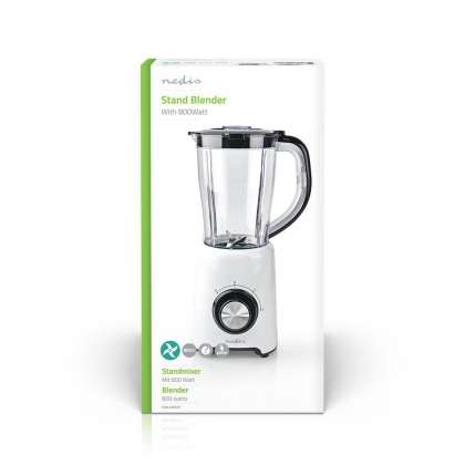 Blender | 800 W | 1.5 l | Kunststof | 2-Snelheden | Wit / Zwart