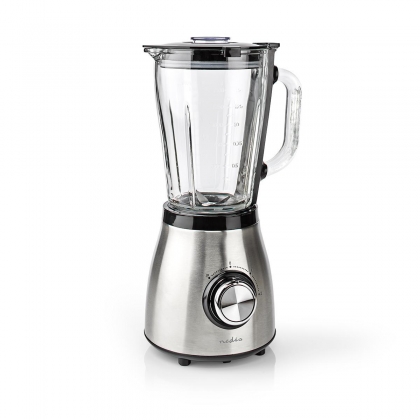 Blender | 800 W | 1.5 l | Glas | 2-Snelheden | Zilver / Zwart