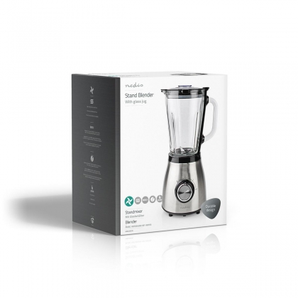Blender | 800 W | 1.5 l | Glas | 2-Snelheden | Zilver / Zwart