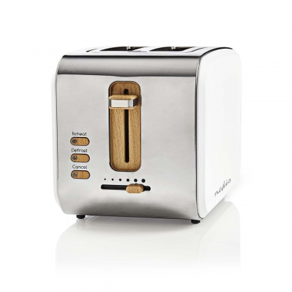 Broodrooster | Soft Touch Series | 2 Sneetjes Brood | 2 Sleuven | Bruining niveaus: 6 | Ontdooifunctie | Wit