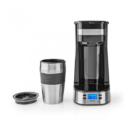 Koffiezetapparaat | Filter Koffie | 0.4 l | 1 Kopjes | Timer schakelaar | Zilver / Zwart