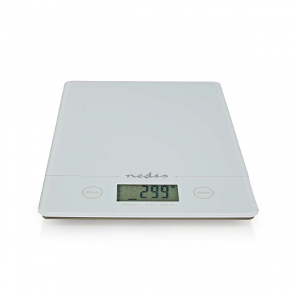 Keukenweegschaal | Digitaal | Glas / Kunststof | CR 2032 Batterij | Wit