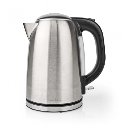 Waterkoker | 1.7 l | Roestvrij Staal | Zilver / Zwart | 360 graden draaibaar | Verborgen verwarmingselement | Strix®-controller | Droogkookbeveiliging